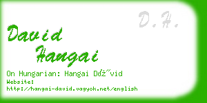 david hangai business card